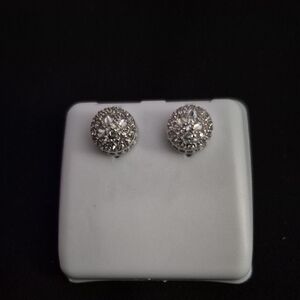 925 Silver Diamond Stud Earrings | 1.80 CTW | 8mm